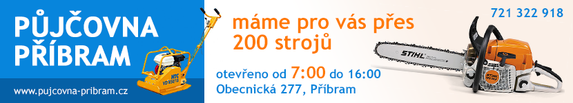 we have over 200 machines open for you from 7:00 a.m. to 4:00 p.m. Obecnická 277, Příbram