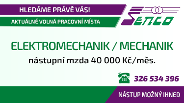 ELEKTROMECHANIK / MECHANIK
TECHNICKÁ PODPORA PRODEJE
KONSTRUKTÉR – STROJNÍ