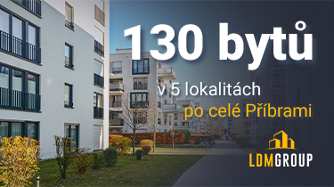130 bytů v 5 lokalitách po celé Příbrami