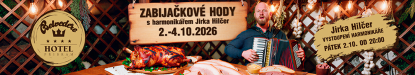 Zabijačkové hody s harmonikářem Jirkou Hilčerem
2. - 4. 10. 2026